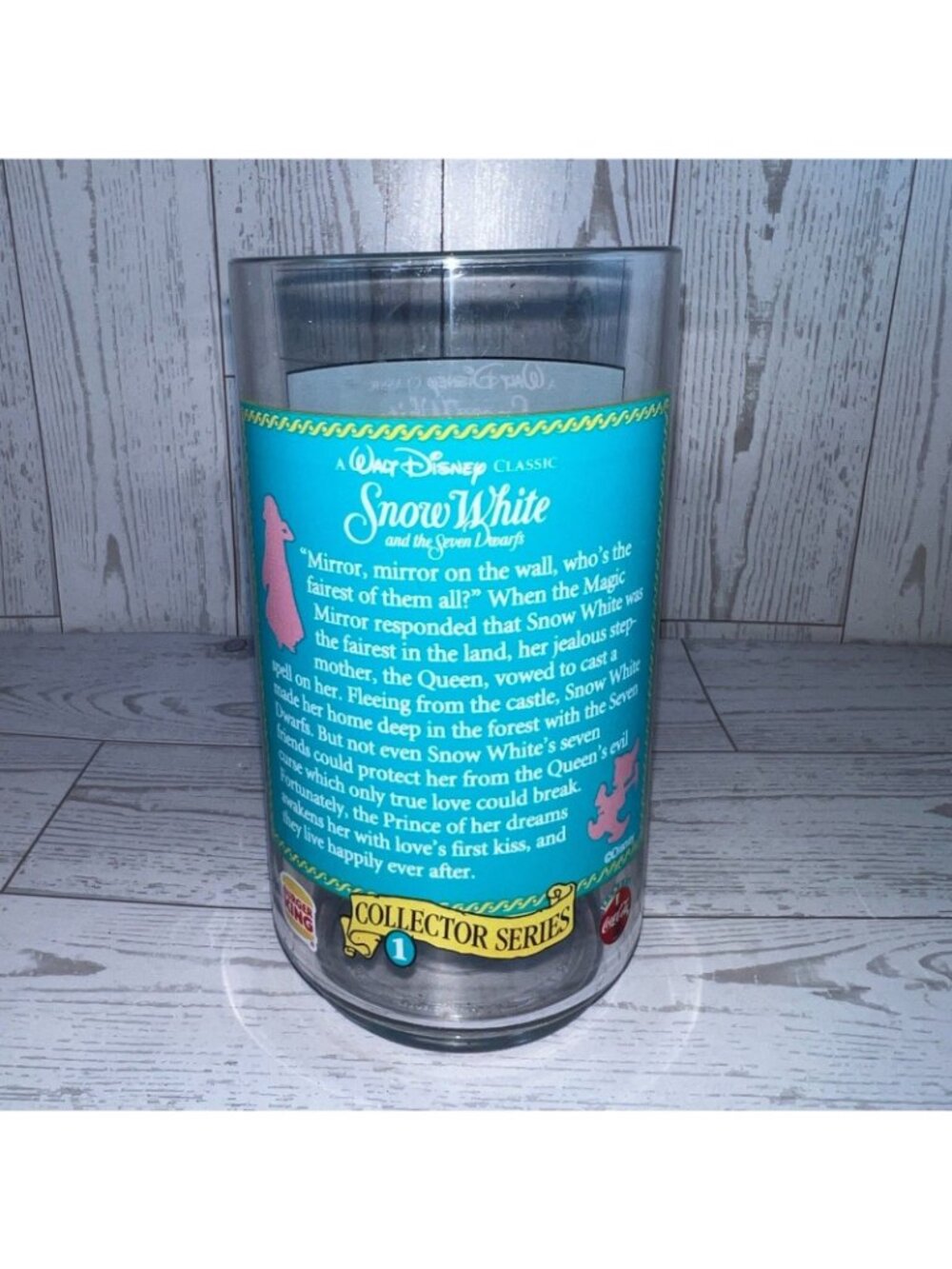 2 Vintage Disney Burger King Glasses Snow White Pocahontas 1994 Collector Series - Picture 5 of 6